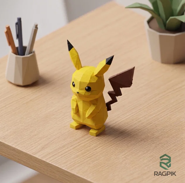 Mô hình Pikachu Low Poly - Pokémon - Image 1