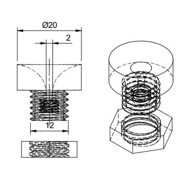 Đầu nối dẫn sợi nhựa qua vỏ máy in 3D