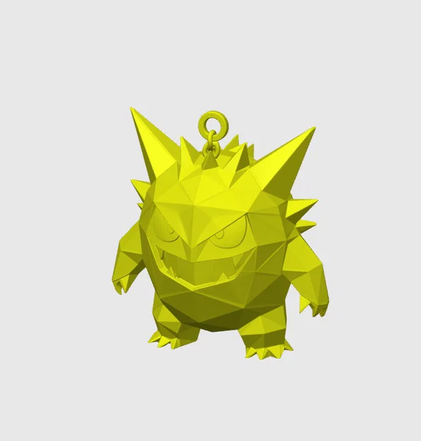 Móc khóa Gengar Pokémon phong cách Low Poly - Image 2