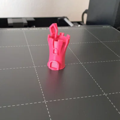 Móc khóa tháp lâu đài in 3D - Phụ kiện trang trí nhỏ xinh
