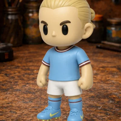 Mô hình Erling Haaland 3D: Phiên bản Chibi độc đáo cho fan bóng đá