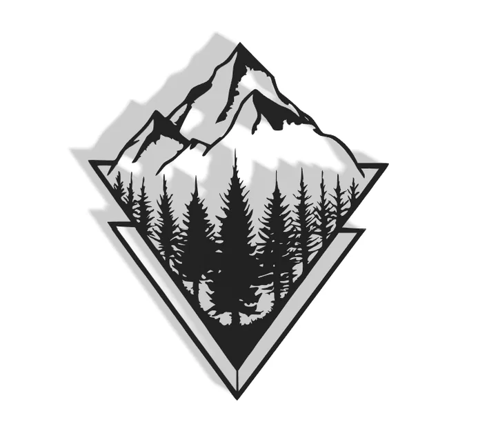 Mô hình trang trí tường hình ngọn núi (Mountain Decor) nghệ thuật - Image 1