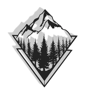Mô hình trang trí tường hình ngọn núi (Mountain Decor) nghệ thuật
