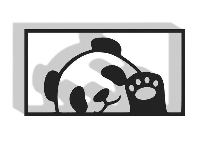 Mô hình trang trí tường Panda Decor dễ thương - File in 3D chất lượng - Image 1