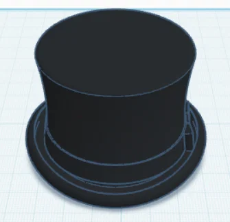 Mô hình 3D Black Top Hat (Chiếc Mũ Quý Tộc) trang trí cực đẹp - Image 1