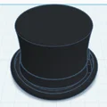 Mô hình 3D Black Top Hat (Chiếc Mũ Quý Tộc) trang trí cực đẹp - Thumbnail 1