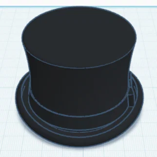 Mô hình 3D Black Top Hat (Chiếc Mũ Quý Tộc) trang trí cực đẹp