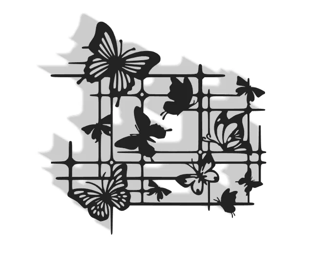 Mẫu trang trí tường Butterflies Decor in 3D độc đáo - Image 1