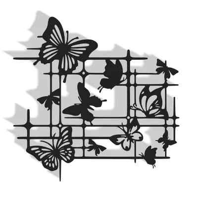 Mẫu trang trí tường Butterflies Decor in 3D độc đáo