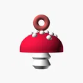 Khuyên tai nấm Fly Agaric — Charm 2 màu - Thumbnail 2