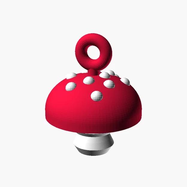 Khuyên tai nấm Fly Agaric — Charm 2 màu - Image 3
