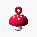 Khuyên tai nấm Fly Agaric — Charm 2 màu - Thumbnail 3