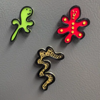 Amoeba Doodles - Charm gắn dép Croc/Nam châm hình amip