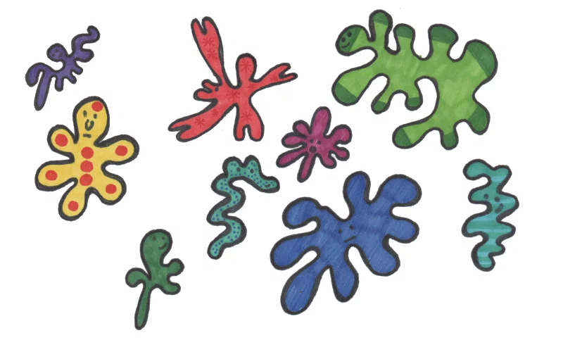 Amoeba Doodles - Charm gắn dép Croc/Nam châm hình amip - Image 5