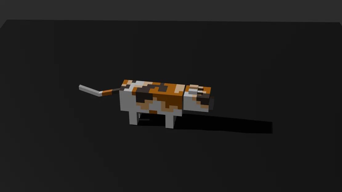 Mèo Tam Thể Phong Cách Minecraft - Mô Hình 3D Voxel Cách Điệu - Image 4
