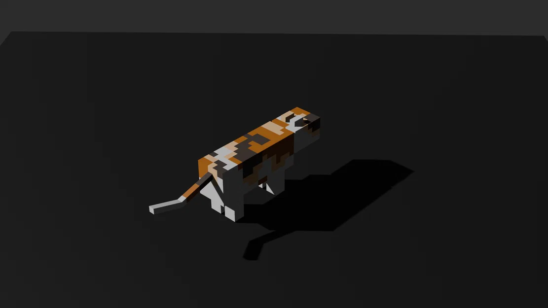 Mèo Tam Thể Phong Cách Minecraft - Mô Hình 3D Voxel Cách Điệu - Image 6