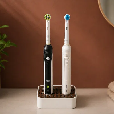 Đế sạc đôi Oral-B ẩn dây với lưới lục giác tùy chỉnh