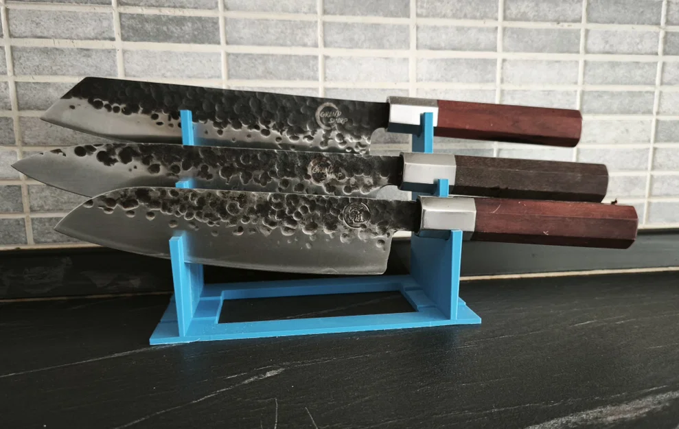 Giá đỡ dao nhà bếp 3 ngăn in 3D tiện lợi cho không gian bếp - Image 1