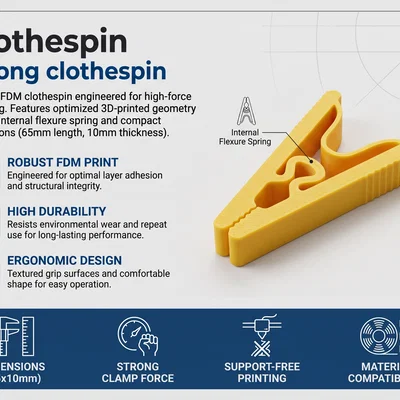 Kẹp Quần Áo In 3D Siêu Chắc Chắn (Heavy-Duty)