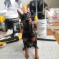 Tượng mô hình chó Pinscher - Thumbnail 2
