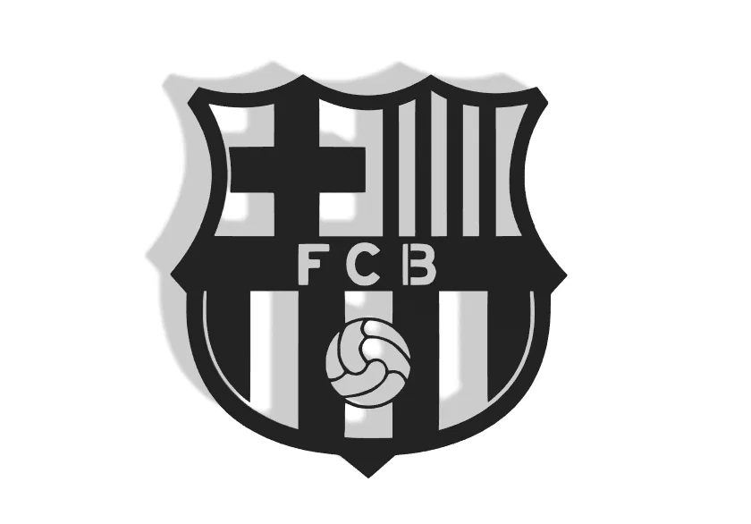 Mô hình trang trí tường logo FC Barcelona (FCB Decor) in 3D - Image 1