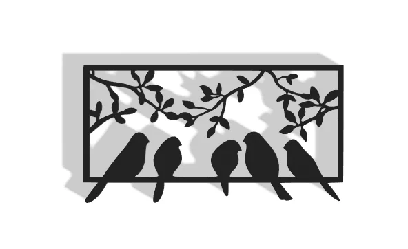 Mô hình trang trí tường Birds Decor ấn tượng - File in 3D - Image 1