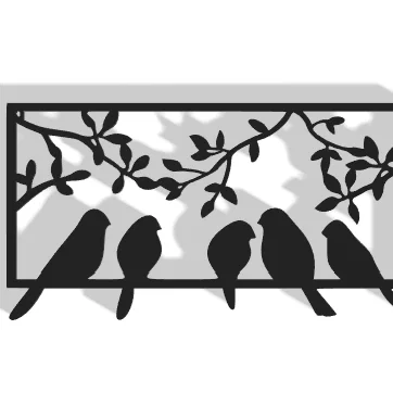 Mô hình trang trí tường Birds Decor ấn tượng - File in 3D