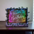 Bảng đèn LED "Happy Birthday" kèm khung trang trí họa tiết dây leo - Thumbnail 1