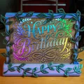 Bảng đèn LED "Happy Birthday" kèm khung trang trí họa tiết dây leo - Thumbnail 2