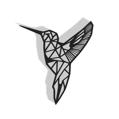 Mô hình trang trí tường chim ruồi (Hummingbird Decor) nghệ thuật 3D