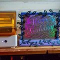 Bảng đèn LED "Happy Birthday" kèm khung trang trí họa tiết dây leo - Thumbnail 3