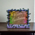 Bảng đèn LED "Happy Birthday" kèm khung trang trí họa tiết dây leo - Thumbnail 5