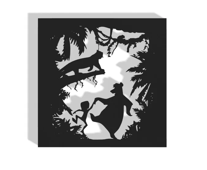 Tranh treo tường 3D Jungle Book trang trí phòng cho bé - Image 1