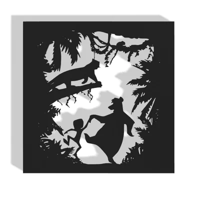 Tranh treo tường 3D Jungle Book trang trí phòng cho bé