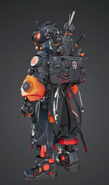 Mô hình 3D Japones Futurista phong cách chiến binh tương lai - Image 2
