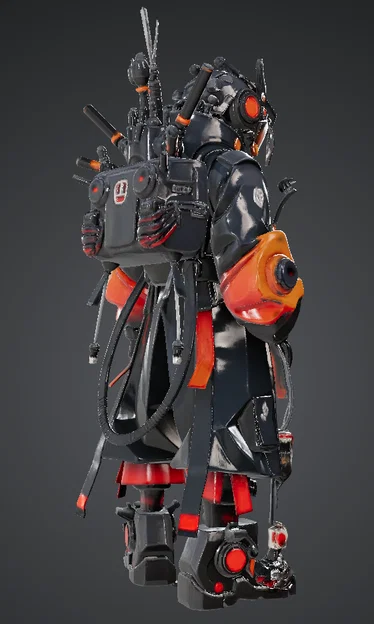 Mô hình 3D Japones Futurista phong cách chiến binh tương lai - Image 5