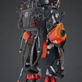 Mô hình 3D Japones Futurista phong cách chiến binh tương lai - Thumbnail 5