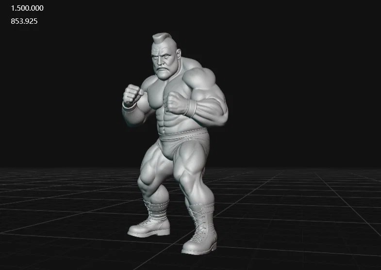 Mô hình 3D Zangief nhân vật Street Fighter ấn tượng - Image 3