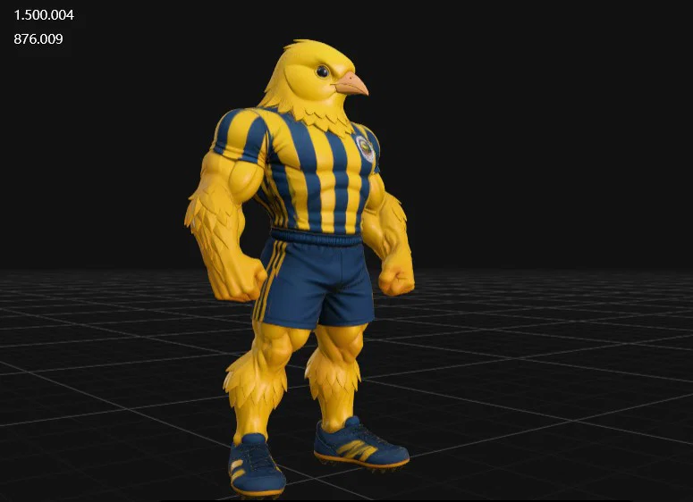Mô hình linh vật Fenerbahçe - Biểu tượng chim hoàng yến 3D độc đáo - Image 1