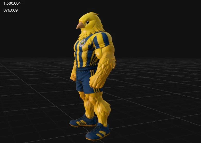 Mô hình linh vật Fenerbahçe - Biểu tượng chim hoàng yến 3D độc đáo - Image 2