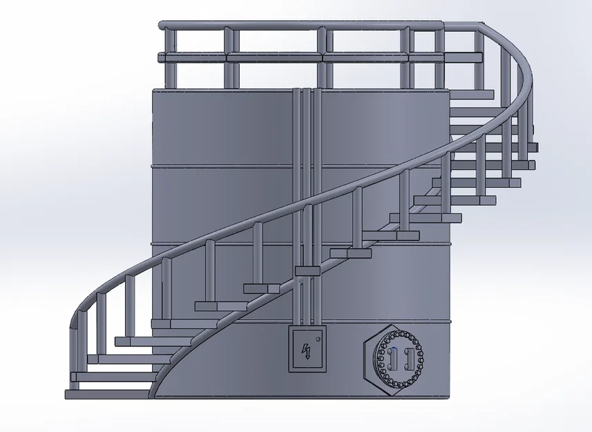 Ống cắm bút 3D hình bể chứa dầu phong cách công nghiệp - Image 1