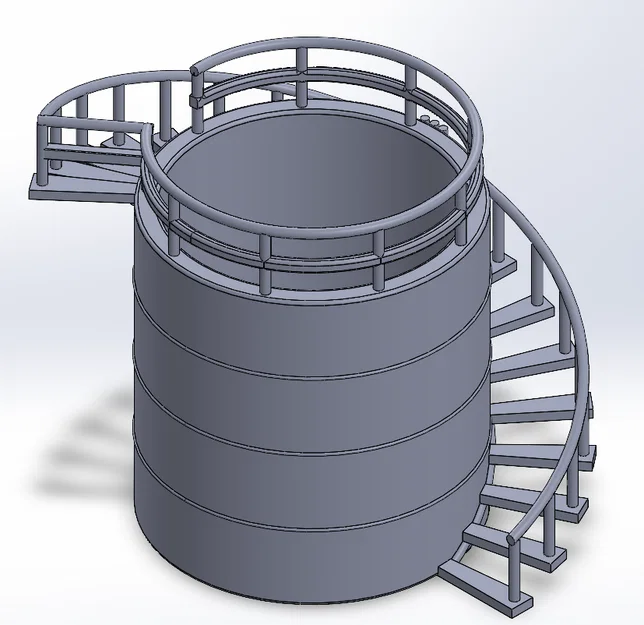 Ống cắm bút 3D hình bể chứa dầu phong cách công nghiệp - Image 2