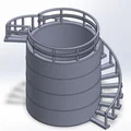 Ống cắm bút 3D hình bể chứa dầu phong cách công nghiệp - Thumbnail 2