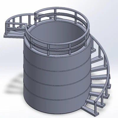 Ống cắm bút 3D hình bể chứa dầu phong cách công nghiệp