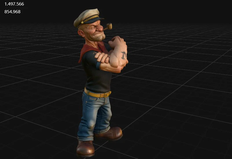 Mô hình 3D thủy thủ Popeye ấn tượng cho người đam mê in 3D - Image 1