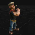 Mô hình 3D thủy thủ Popeye ấn tượng cho người đam mê in 3D - Thumbnail 1
