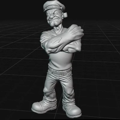 Mô hình 3D thủy thủ Popeye ấn tượng cho người đam mê in 3D