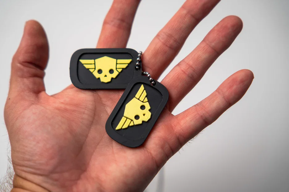 Mô hình thẻ bài quân đội Helldivers 2 (Dog Tag) in 3D - Image 1