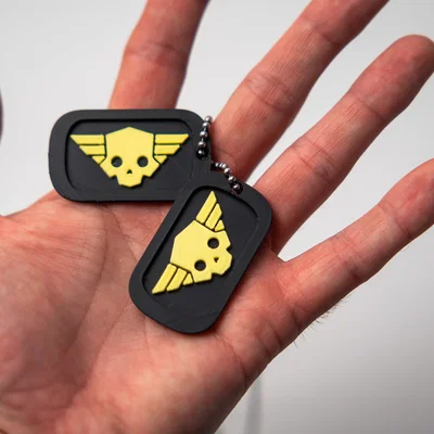 Mô hình thẻ bài quân đội Helldivers 2 (Dog Tag) in 3D