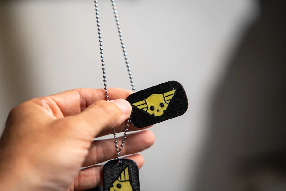 Mô hình thẻ bài quân đội Helldivers 2 (Dog Tag) in 3D - Image 6